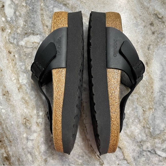 Papillio Birkenstock Gizeh Flex Vegan Platform Thong Sandals Black Size 36 L5 - Picture 5 of 10